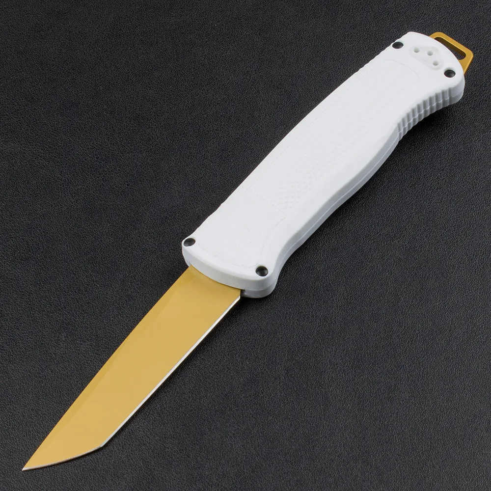 Wielokolorowy BM 5370FE Auto Tactical Knife Włókno nylonowe noży na zewnątrz noża do obrony obrony