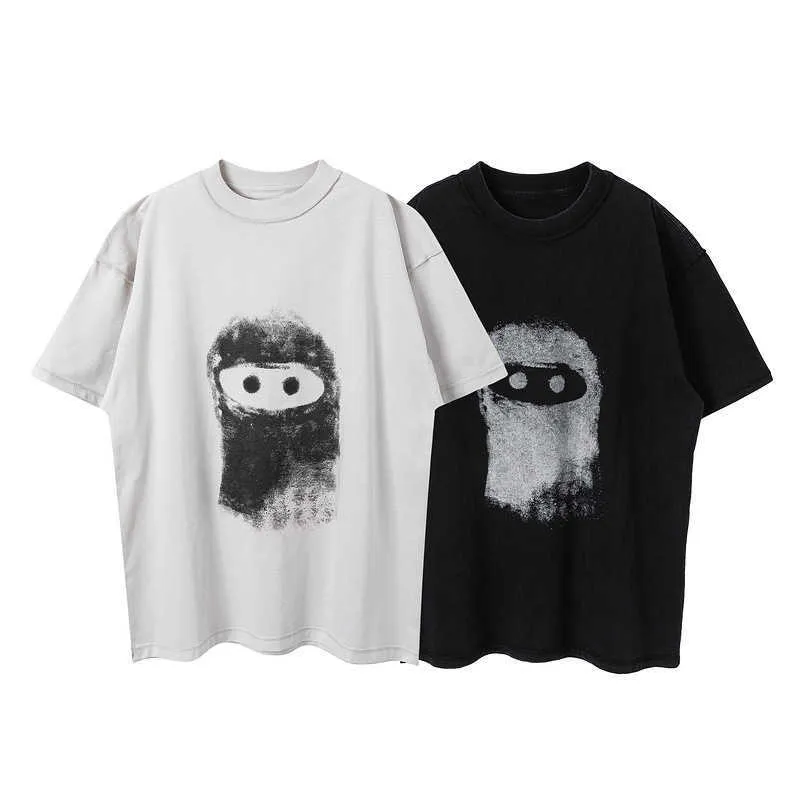 T-shirts pour hommes Arnodefrance Illustration YE Doll Graffiti manches courtes marque de mode américaine ADF lavé vieux T-shirt