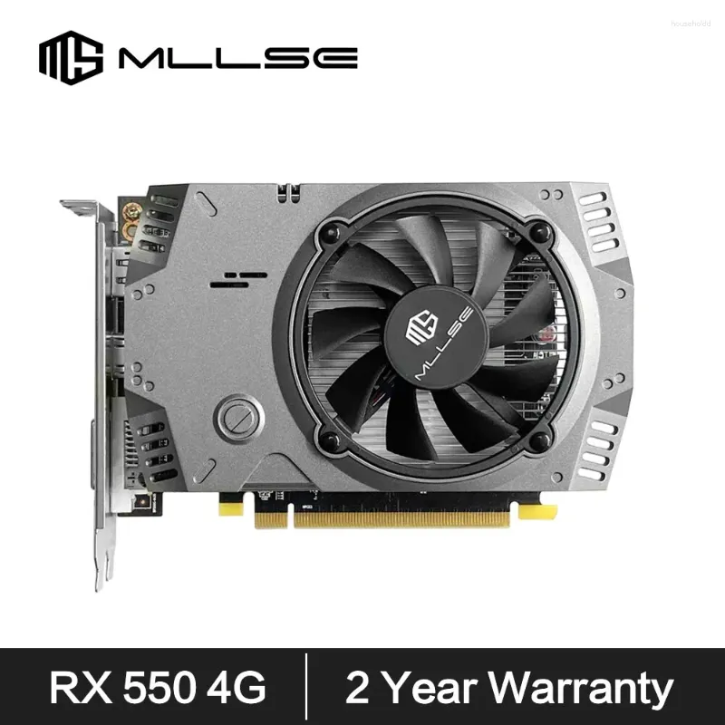 Cartes graphiques MLLSE AMD RX 550 4 Go GDDR5 128 bits DVI HDMI DP PCI-E 3.0 Radeon GPU Gaming Video Placa De