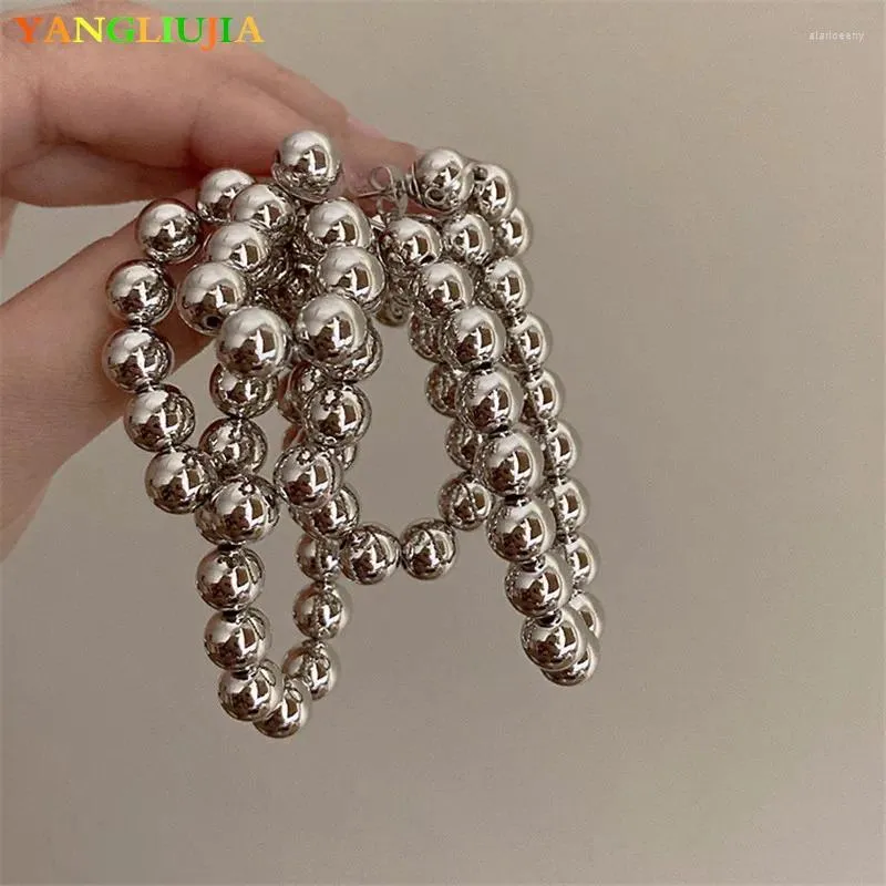 Stud Earrings YANGLIUJIA Metal Ball European And American Style Personality Fashion Long Tassel Ms Travel Accessories 2024