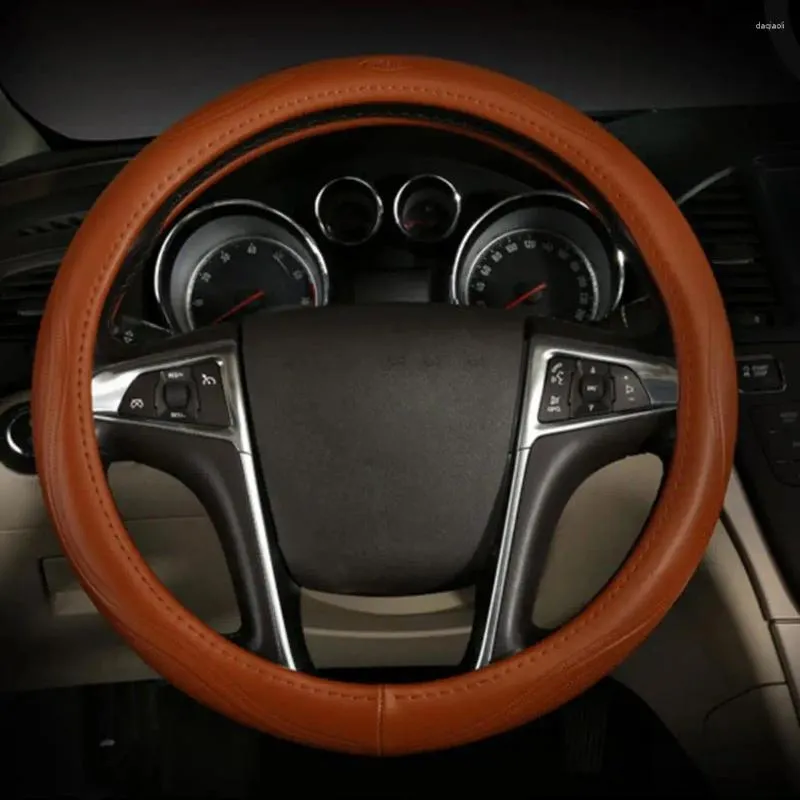 Capas de volante leve universal falso couro capa de carro aperto confortável anti-risco para automóvel