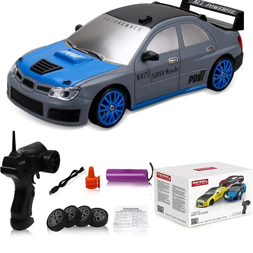 Kinesisk elektrisk mini RC -bil Remote Radio Control Turbo Racing Drift 4WD Fast and Furious 30 km/h för vuxna pojkar Kid Toy Gift 240127