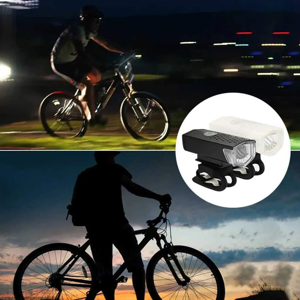 Bike Headlight Bicycle Light USB Rechargeable 300 Lumen 3 Modes Front Light lamp Cycling LED Flashlight Lantern