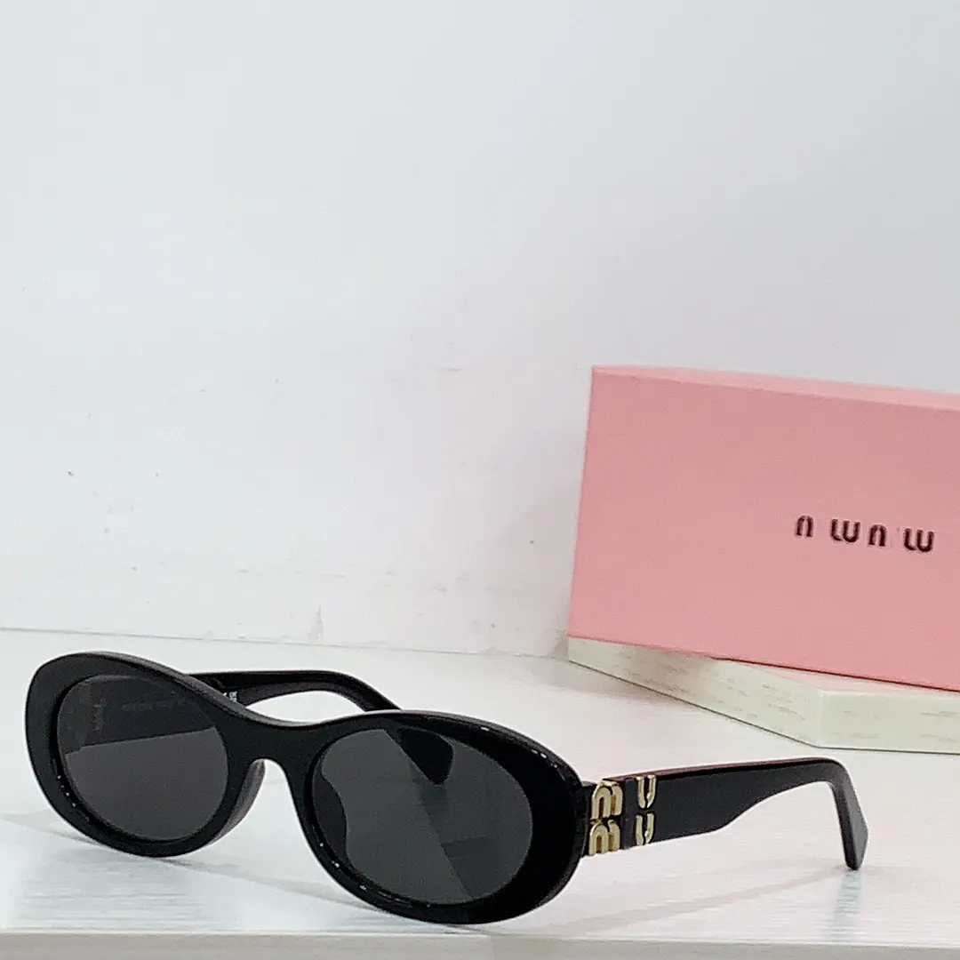 الكلاسيكية Miumius Sunglasses مصمم نسائي مصمم Cat-Eye Plate Sunglasses Men's UV Protections Sunglasses