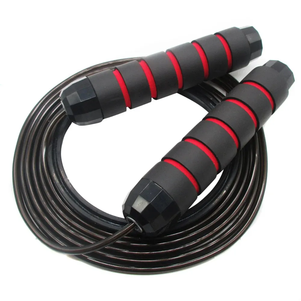 Jump Rope Sports PVC Bearing Jump Ropes Crossfit with Anti-Slip Handle Adjustable Wire Skipping Home Indoor Fitness Springtouw 240129
