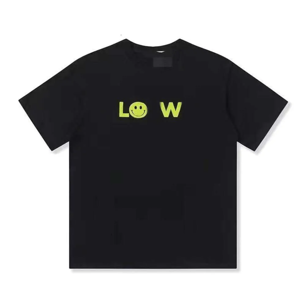 Men's fashion designer Loes classic High quality 2024 new Smiley letter men's and women's short sleeve trend all round collar printed cotton loose T-shirt