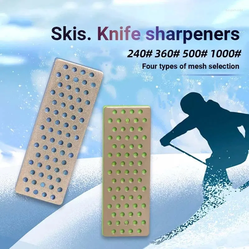 Anderes Messerzubehör 4 teile/satz DMD Diamant Schärfen Hone Set Stein Unterstützung Whetstone Block Für Ski Kanten Skifahren Schärfer 240 360 500