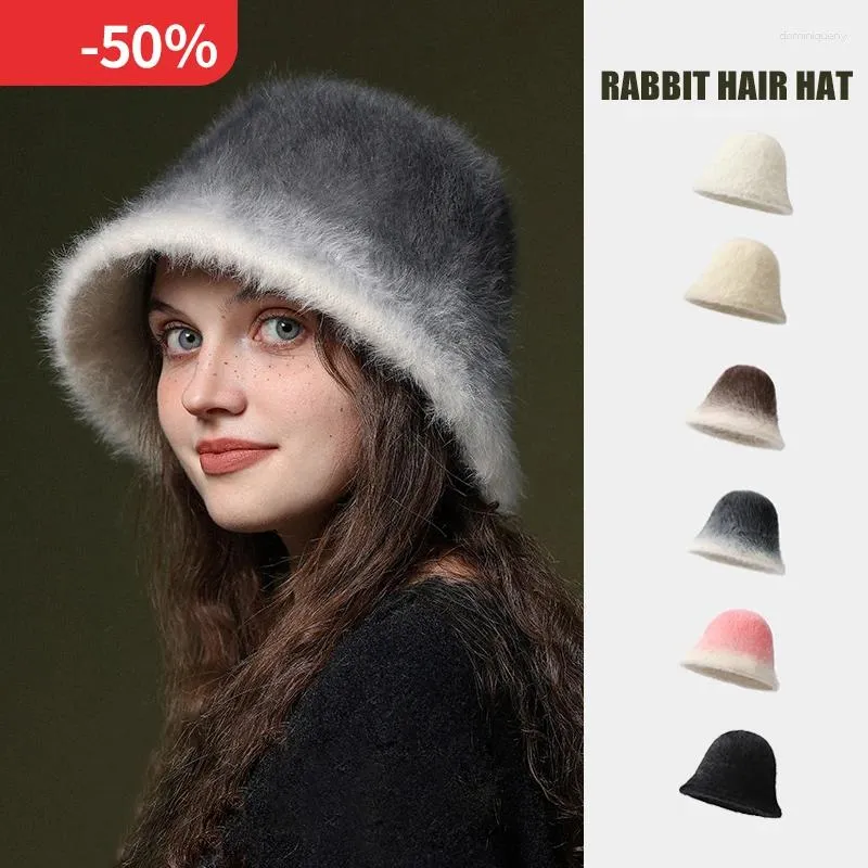 Beralar saç balıkçı şapkası kış sıcak kadın gradyan kovası peluş büyük kafa çevreleyen yüz küçük havza