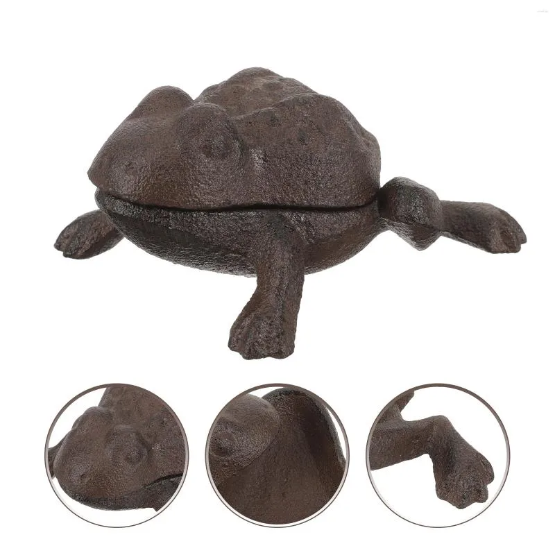 Cast Iron Frog Key Holder For Garden Decor Durable Metal Ornament With