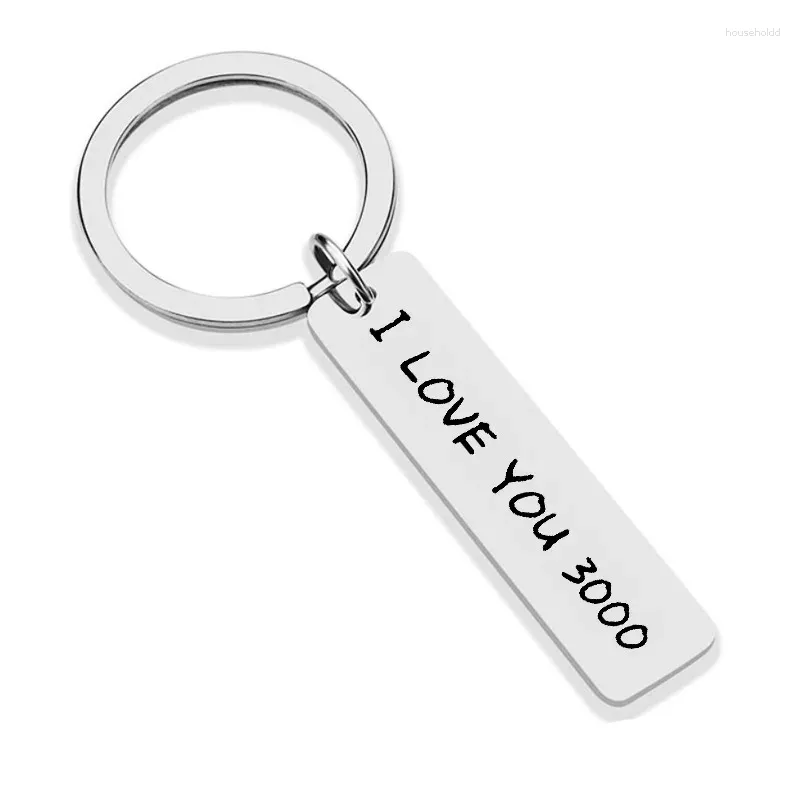 سلاسل المفاتيح Style Stainless Steel I Love You 3000 Titanium keychain Fashion Gift Pendant Gift