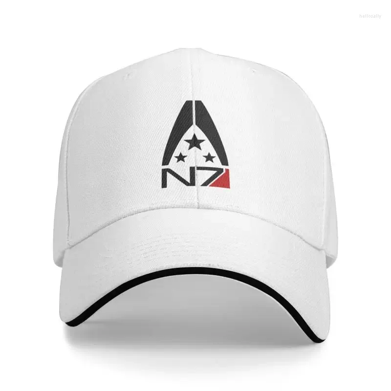 Casquettes de baseball Custom Mass Effect N7 Casquette de baseball Protection solaire Femmes Hommes Alliance réglable Jeu vidéo militaire Papa Chapeau Printemps