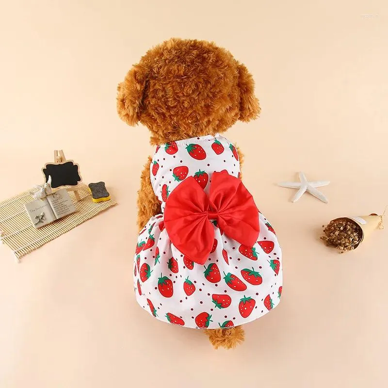 Dog Apparel Female Dress Pet Floral Skirt Princess Style Clothing Polyster Sweet Clothes For Small Dogs Puppy Costumes