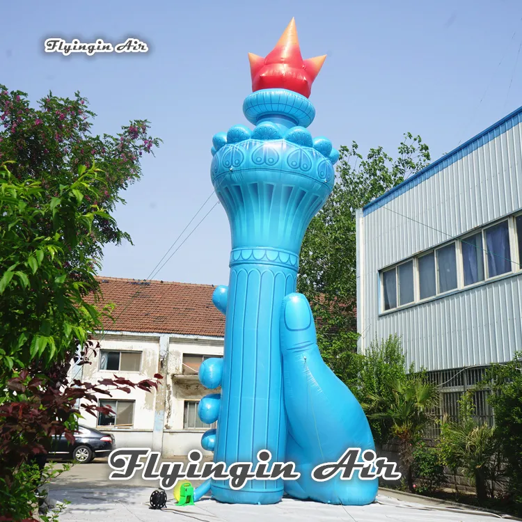 Hurtownia Outdoor Giant Inflatible Statue of Liberty's Torch 6m 20 stóp wysokość Reklama Air Blown Torch Balon na paradę pokaz