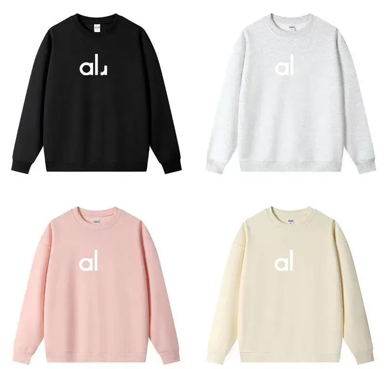 AL Abito da yoga da donna Felpe perfettamente oversize Maglione sciolto a maniche lunghe Crop Top Fitness Allenamento Girocollo Camicetta Palestra