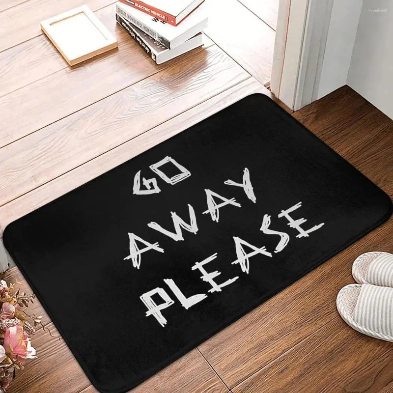Carpets Go Away Fuuny Word Non-slip Doormat Bath Mat Please Grey Floor Carpet Entrance Door Rug Home Decorative