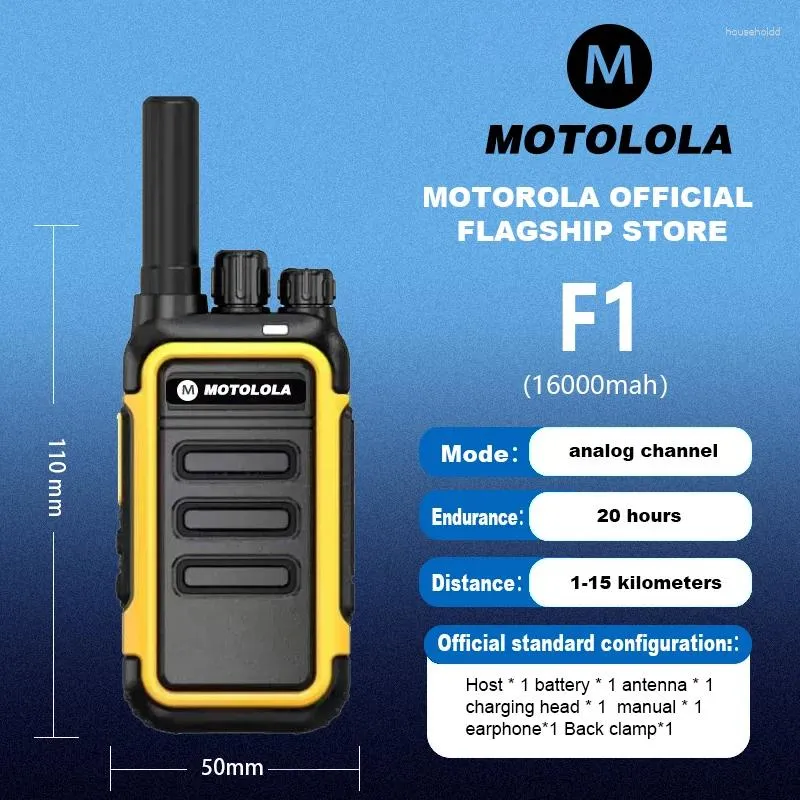 Walkie Talkie MOTOLOLA F1 Conjunto transceptor UHF de rádio bidirecional portátil Walkie-talkies de longo alcance COD