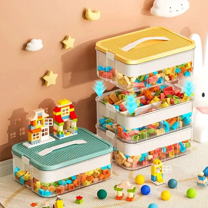 Lego Organizer Storage Box Kids Building Blocks Storage Boxes Adjustable Lego Compatible Container Grid Children Toy Organizer 240130 From 13 6 DHgate