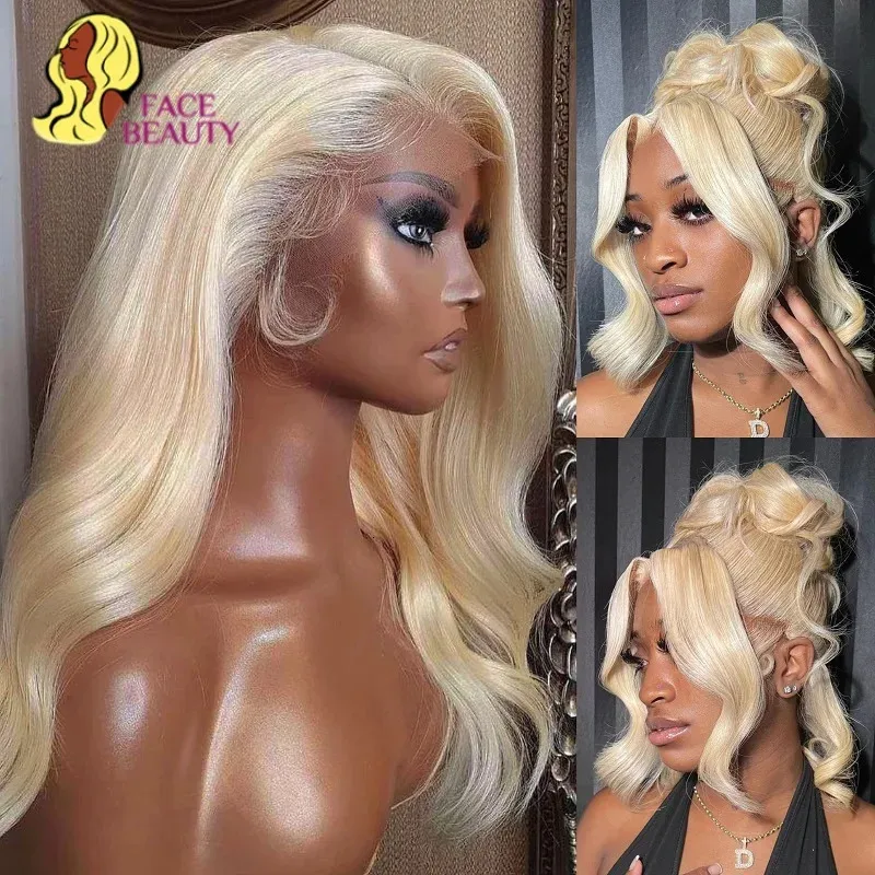 360 Lace Frontal Wig 613 Blonde 134 136 Body Wave Lace Front Wig Preplucked Brazilian Lace Front Human Hair Wigs 30 32 Inch 240118