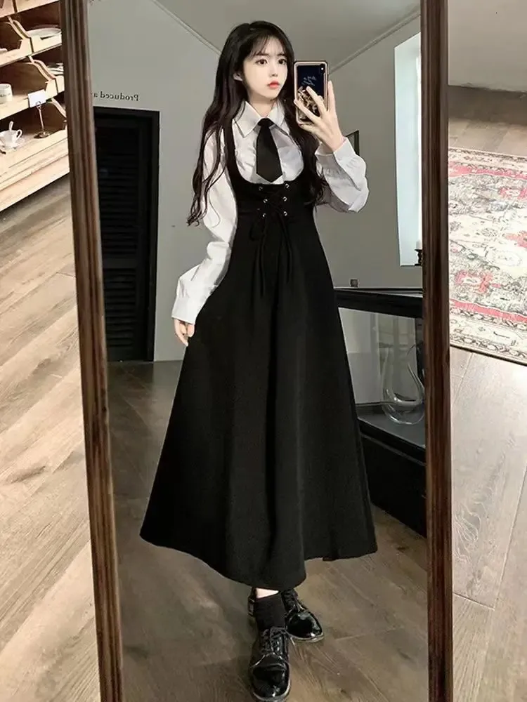 Two-piece midi dress set for juniors with sleeveless acetate broadcloth and  bow decoration from Dhgate Two Piece Dress - price 22.94