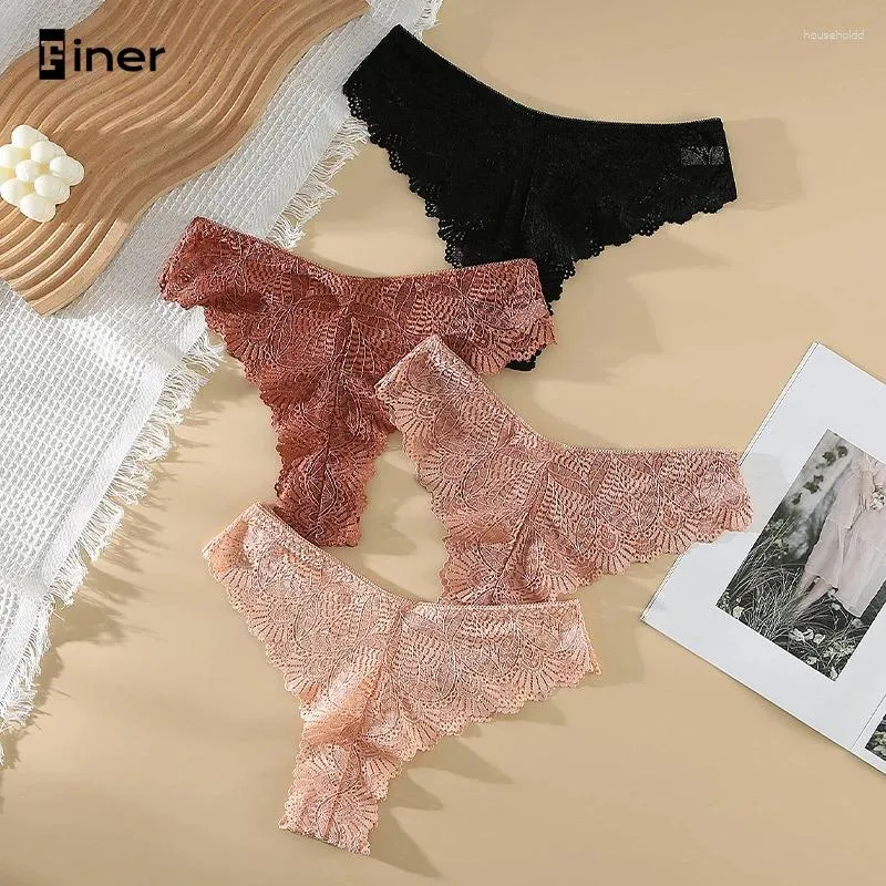 Women's Panties Luxury Lace Tangas Mujer Sexy Seamless Thongs Teen Girls Quality Cotton Crotch Thong Woman String T-back Underwear