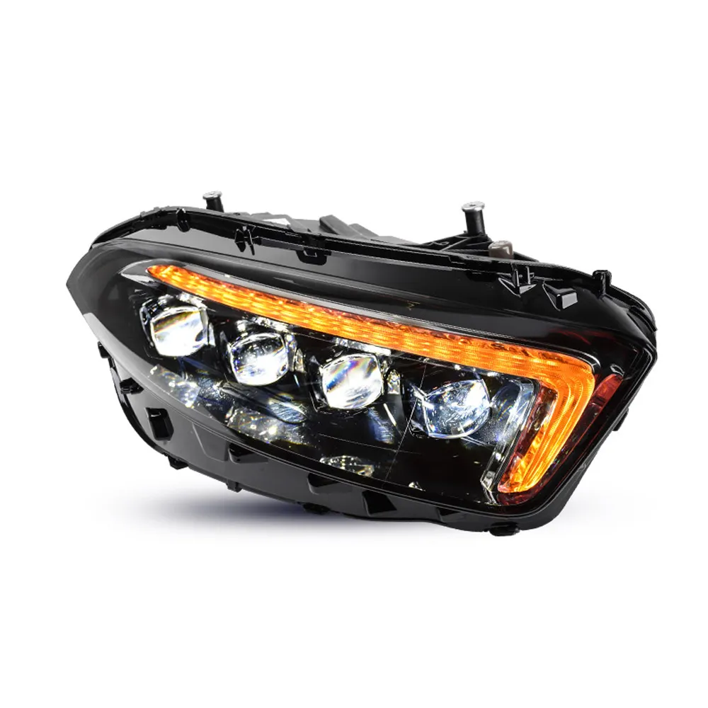 Pour Benz W177 A180 A200 A220 phare LED 19-21 feux de route ange oeil projecteur lentille feux de jour Streamer clignotant indicateur