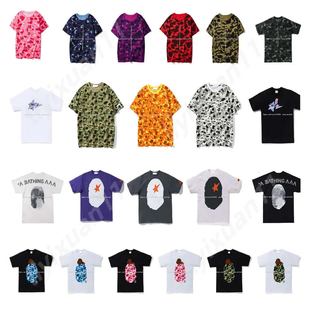 Bapes Shark Tshirts Summer Mens Designer Short Shorts Overdimensionerade T Shirts For Men Designer Tshirt Men Clothes Bapes Shirt Bathing Ape Tshirts Bapes Shoes 7616