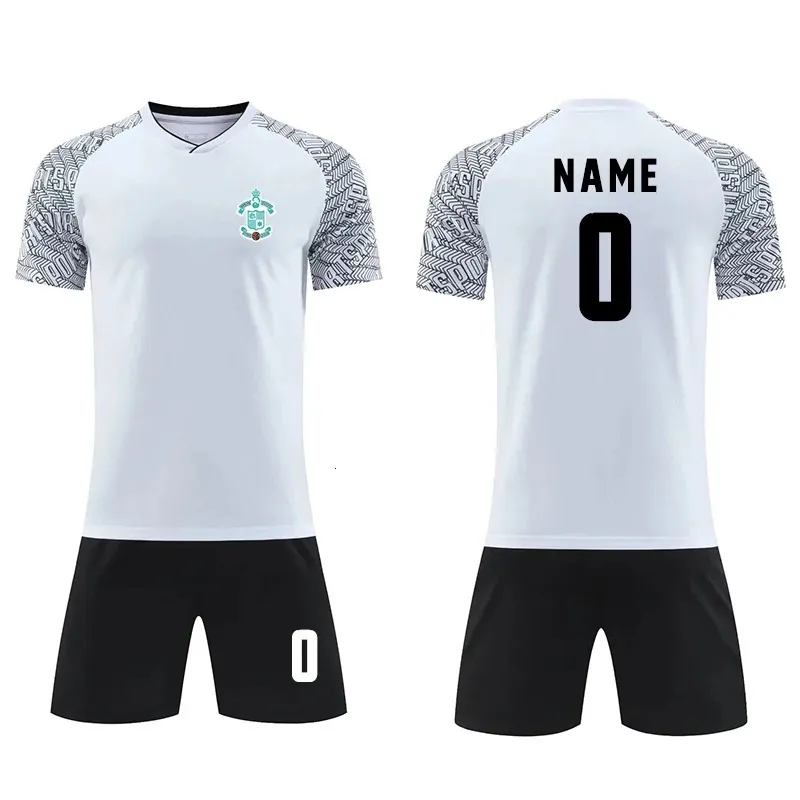 Aangepaste voetbalsportset blanco truien Afdrukken Nummer Naam Sneldrogend Ademend volwassen kindertraining voetbalshirt 240122