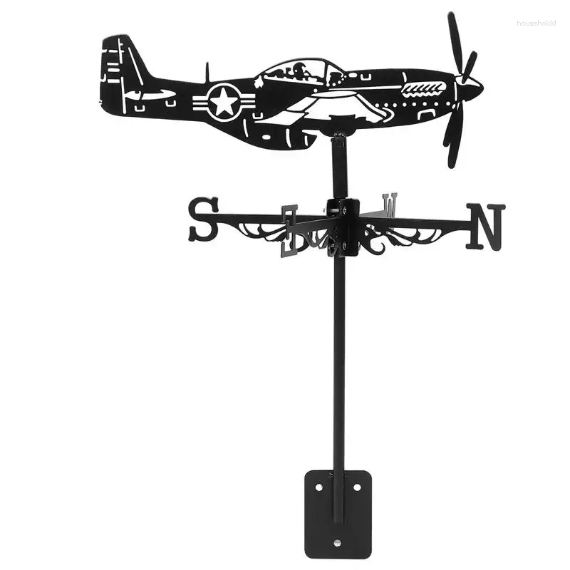 Garden Decorations Yard Weather Vane Sheds Weathervane Farmhouse Decor Patio Metal Wind Direction Indicator Airplane Decoration