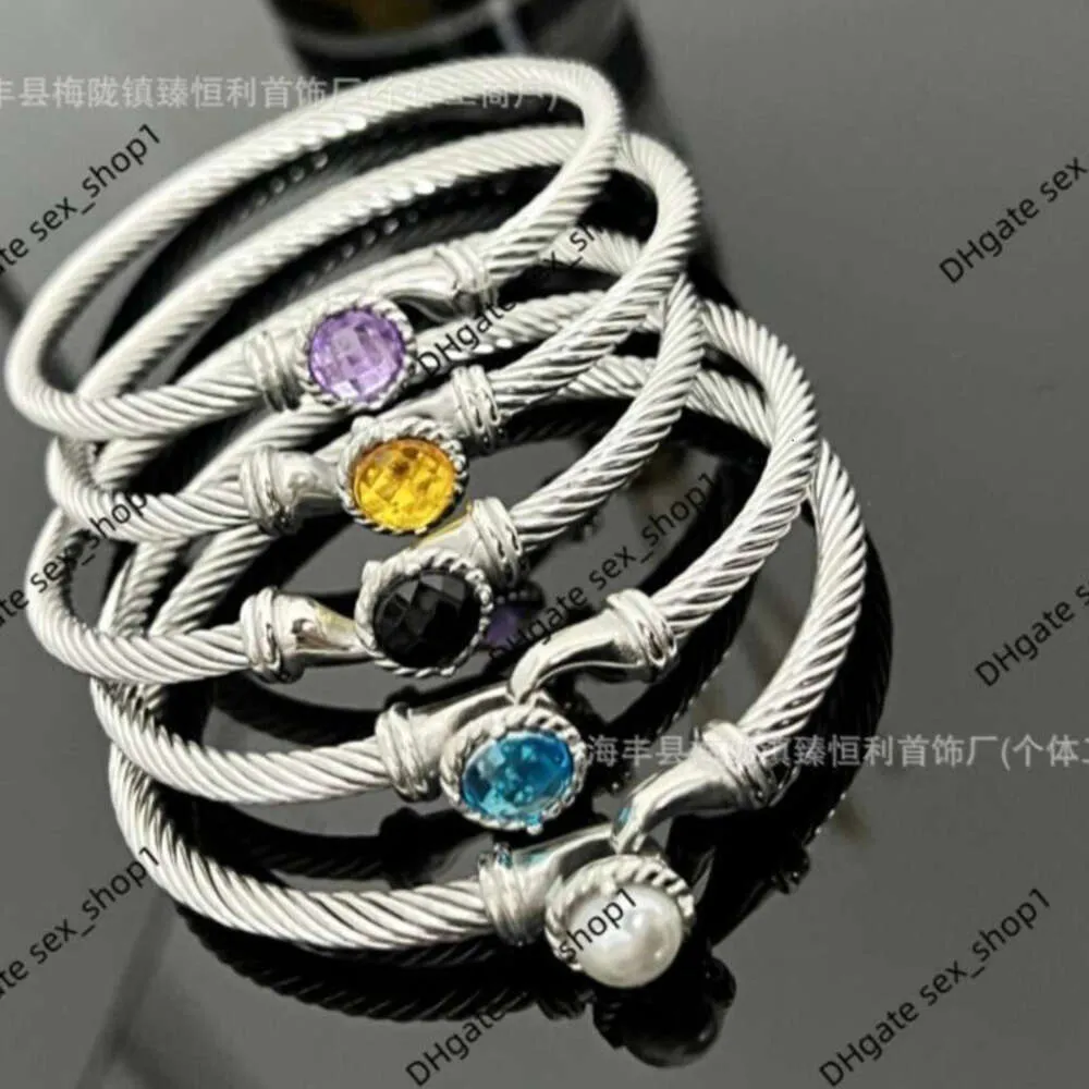 Designer-Schmuck-Armband, Modemarke Davids, kleiner Gürtel, Doppelknopf-Armband, Zirkon-Twist, gebratener Teig, Twists, Explosion