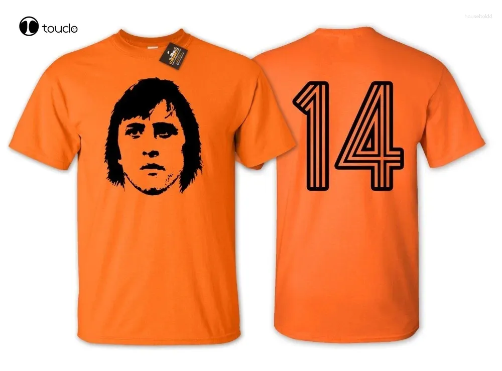 Męskie koszulki Cruyff 14 Holland Footballer Shirt - Holandia Euro Fan Man's Man's Opeck Designer Doross Dasual Tee Zamontowany