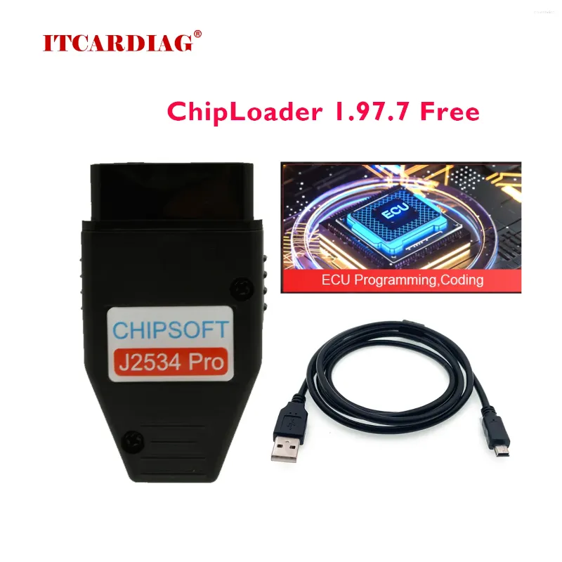 Chipsoft J2534 Pro K-Line Kline Can Bus CanHacker Adapter VCI Diagnostic Tool ECU Chip Tract kommer med ChipLoader 1.97.7