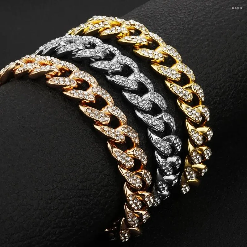 Bracelets de charme Bracelet de style hip-hop pour hommes unisexe bijoux en acier inoxydable couple chaîne à maillons accessoires en gros