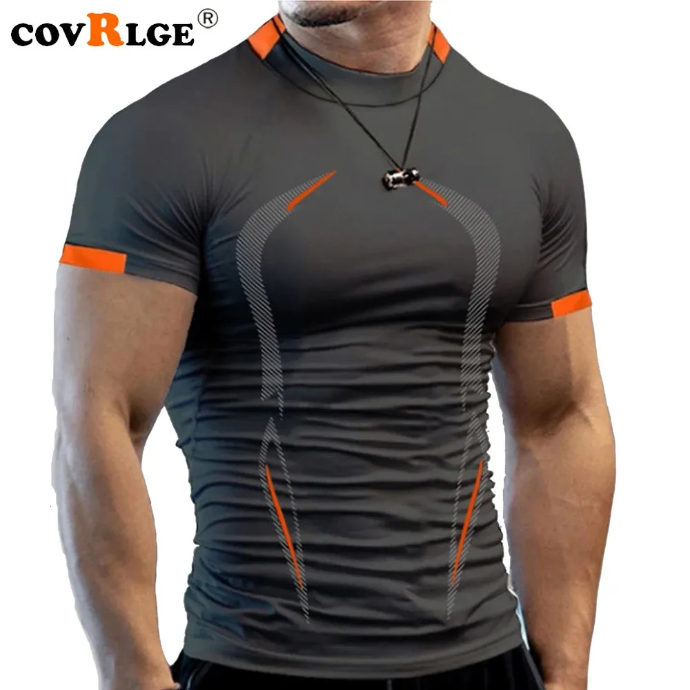 Covrlge été chemise de Sport Sport T-shirt hommes séchage rapide chemise de course hommes t-shirts d'entraînement Fitness hauts surdimensionné à manches courtes T-shirt 240118