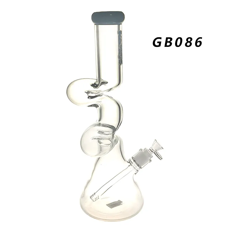 Glas-Shisha-Bong/Rig/Bubbler, Höhe: 40,6 cm, mit Downstem und Glaskopf, Marke Kindy GB086