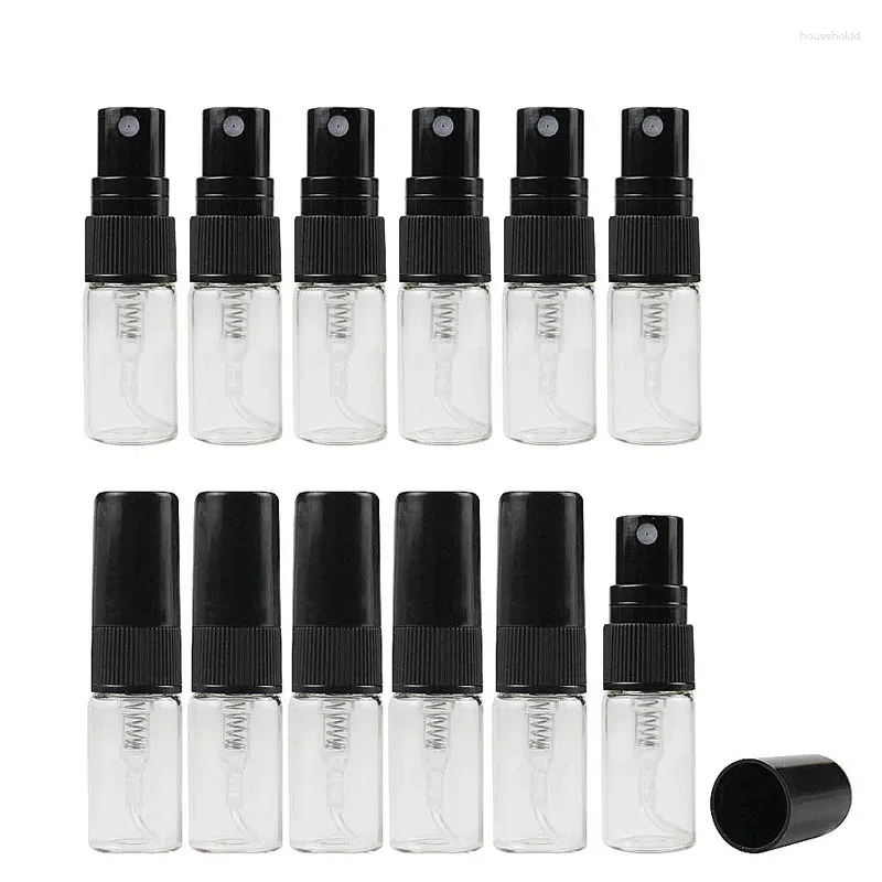 Butelki do przechowywania 50pcs 2ml 3 ml 5 ml 10 ml pustego szklanego sprayu butelka próbka fiolki przenośne minich perfum.