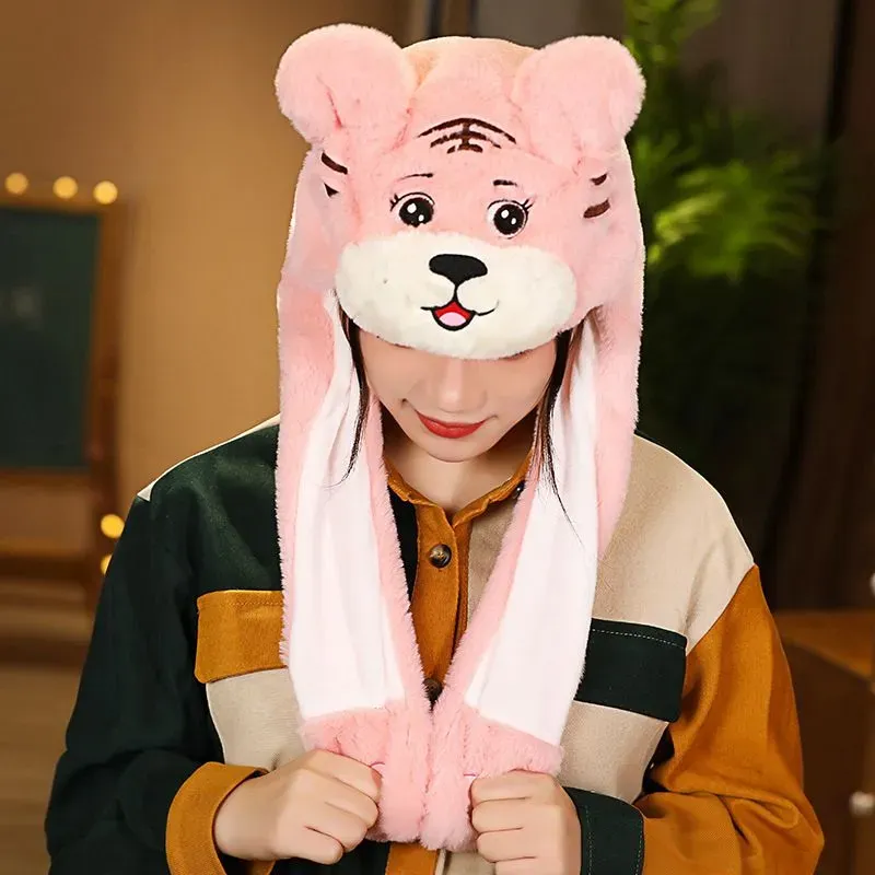 Plush Hat With Moving Ear Moving Bunny Hat Funny Bunny Bunny Hat