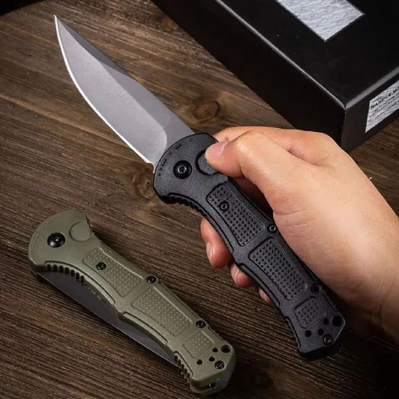 6Models 9070/9070BK Claymore Auto Składanie noża D2 Blade Nylon Fibre Rączkę Outdoor Survival Selffense EDC 9071 9071BK-1 9750 9070DLC 9070BK-1 Narzędzia taktyczne