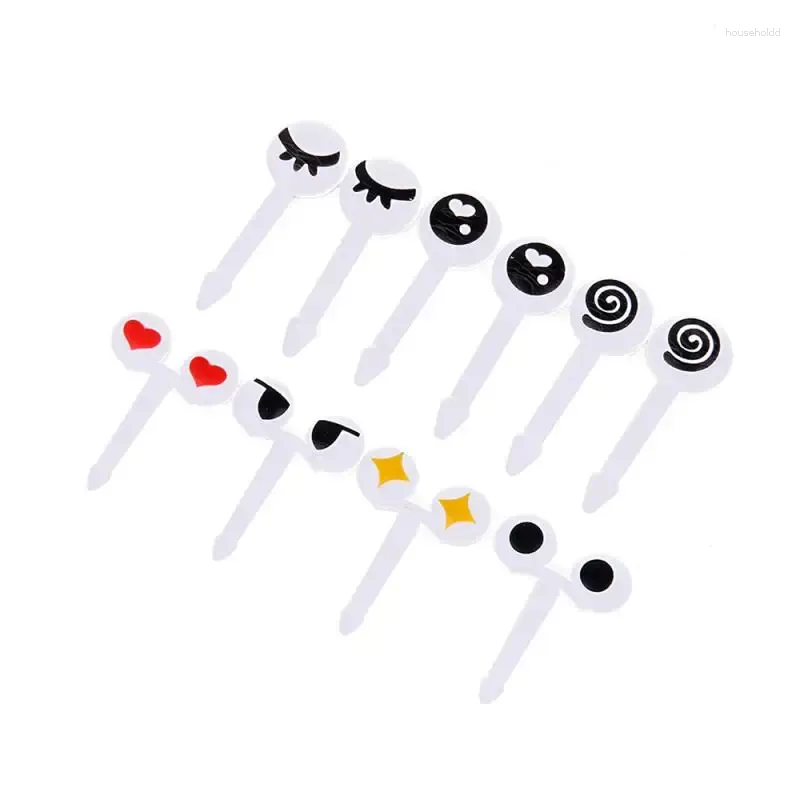 Forks Mini Eye Cartoon Picks For Kids Cute Fruit Fork Bento Box Decor Reusable Children Snack Cake Dessert Lunch