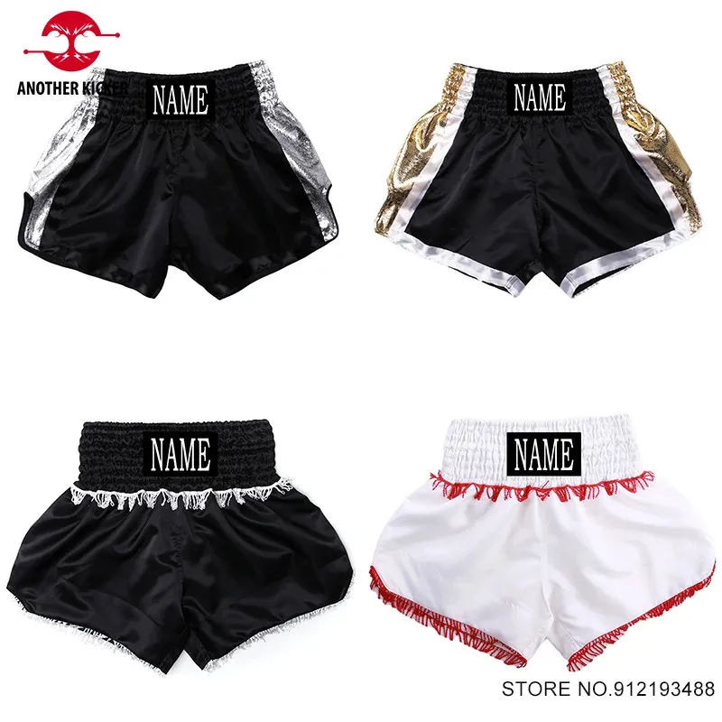 Muay Thai Shorts Mężczyźni Kobiety Kids MMA Krótki Kopanie Boks Boks