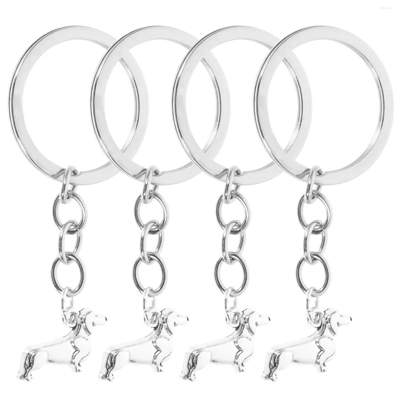 Porte-clés 4pcs chien sac à main pendentif charme suspendu porte-clés portable porte-clés