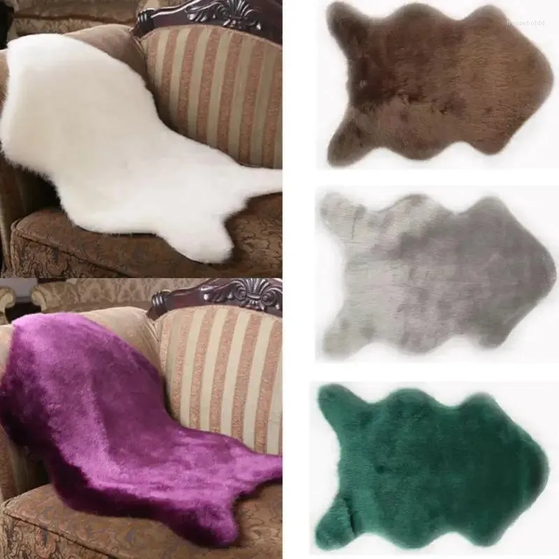 Ковры из искусственной овчины, кожаный чехол на сиденье, теплый коврик, мягкий и пушистый мех, австралийский диван