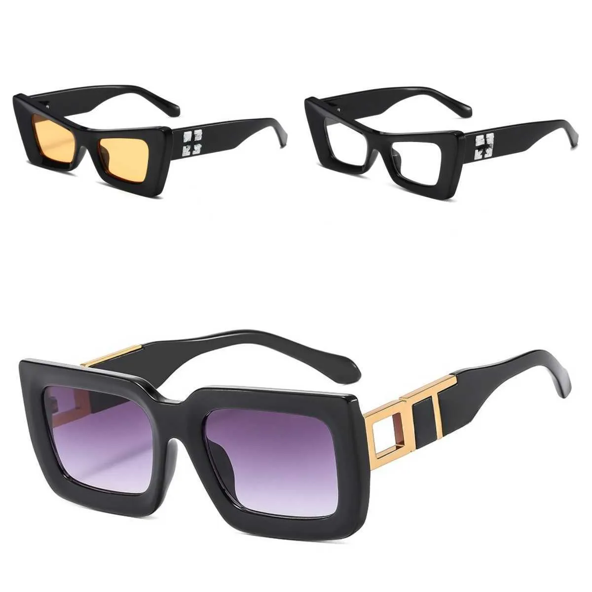 Projektant Offs Białe okulary przeciwsłoneczne moda w fajny styl moda