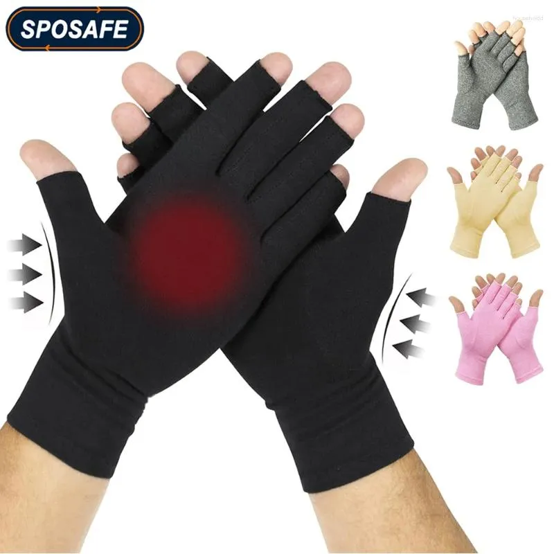 Support de poignet 1 paire de gants de compression pour les mains contre l'arthrite pour hommes et femmes - Doigt ouvert arthrose rhumatoïde douleur à la frappe sur ordinateur