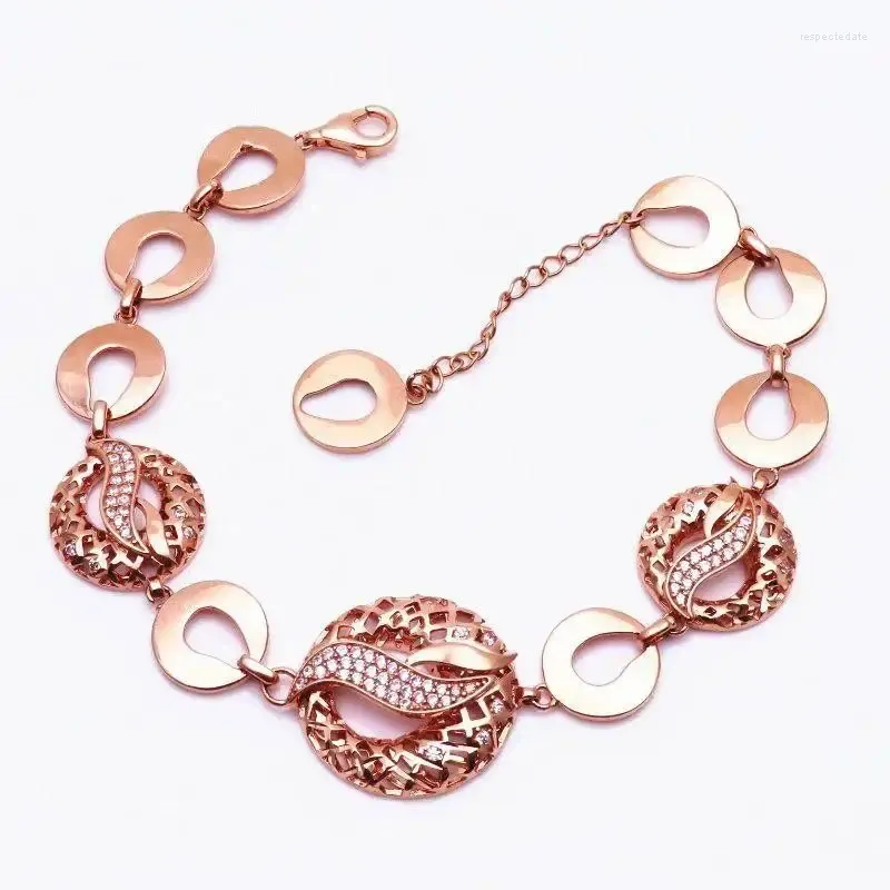 Bedelarmbanden Paars Goud 585 Russische Holle Armband 14K Kleur Koreaanse Stijl Chique En Unieke Match Rose Hand Sieraden