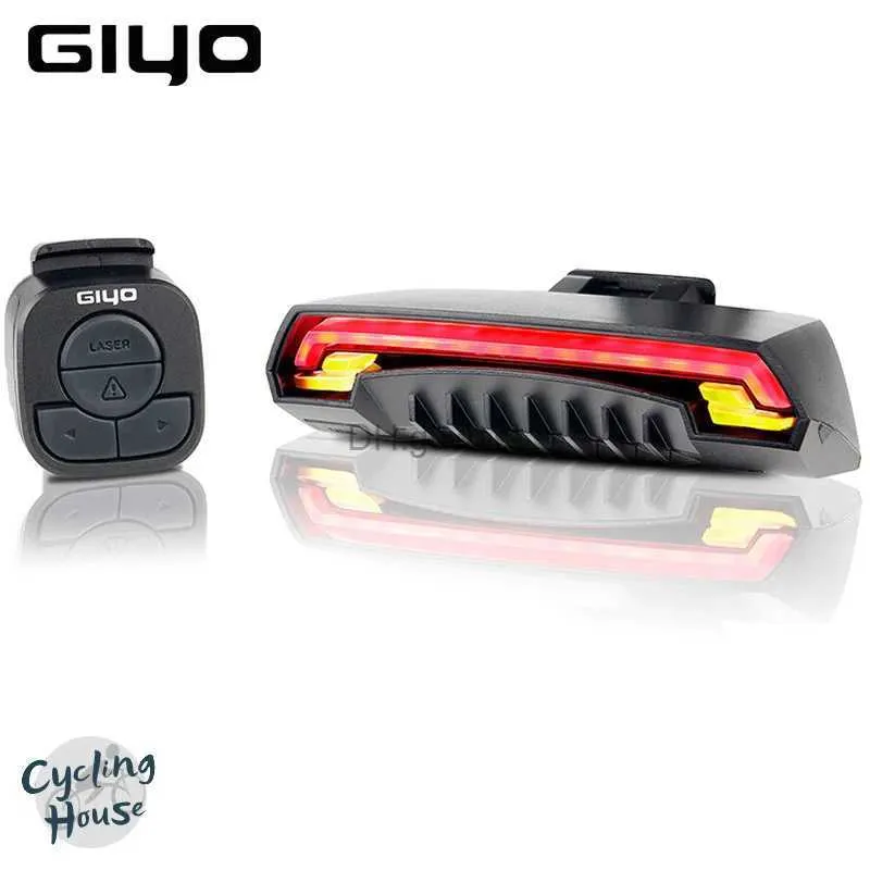 Andra belysningstillbehör Giyo Bicycle Turn Signals Lätt cykel bakre bakljus Laser USB -laddningsbart Mount LED -cykelljuscykling Smart cykellampa YQ240205