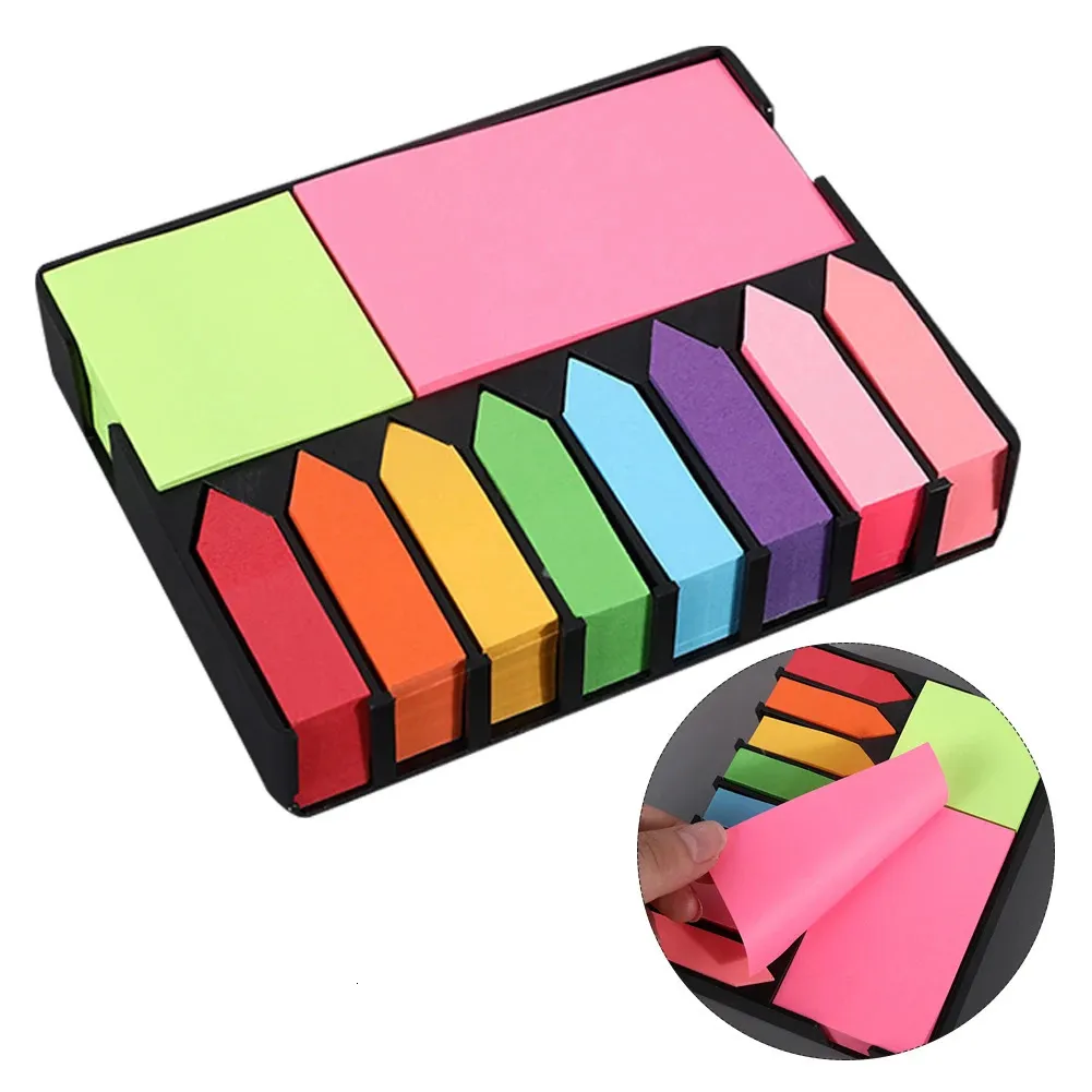 2000 SheetsSet Teacher diverse Colors Home Office Self Stick Colorful Note Pad School Student Memo Scrapbook Girl Gift 240119