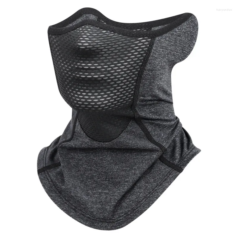 Bandanas UPF 50 Soie Sports Cou Gaiter Camping En Plein Air Fitness Poussière Crème Solaire Moto Cyclisme Demi-Masque Respirant Ensemble