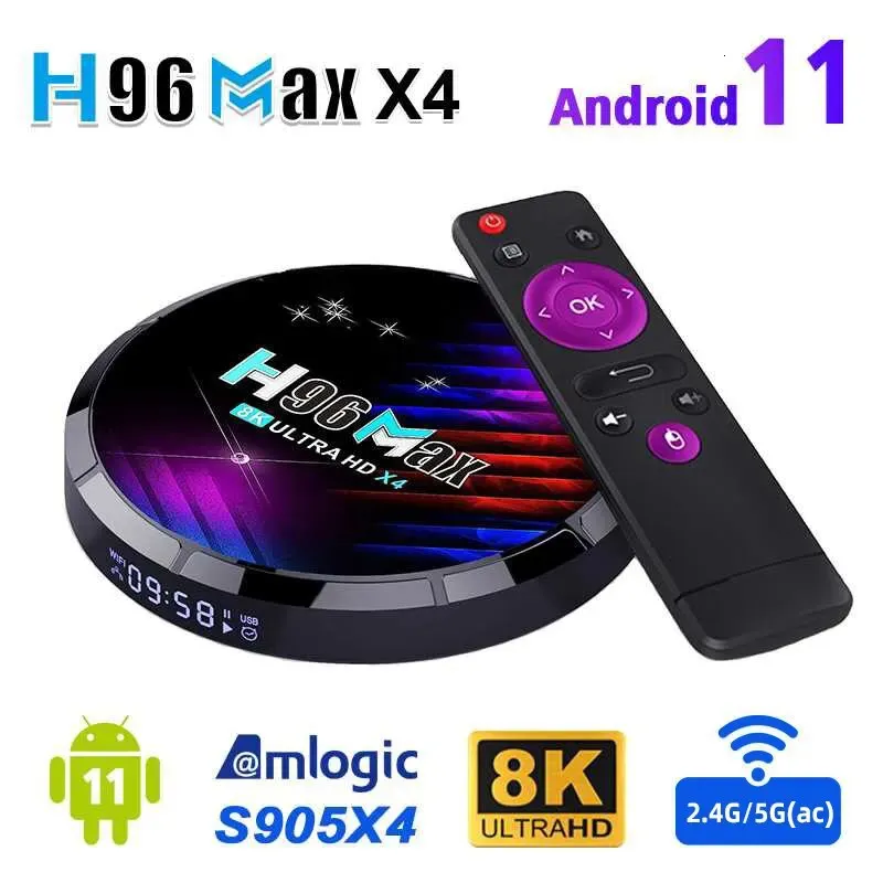 H96 Max X4 Smart TV Box Android 11 S905 H96Max 110 2GB 16GB 4GB 32GB 64GB 8K AV1 24GHZ 5GHZ Wifi 240130