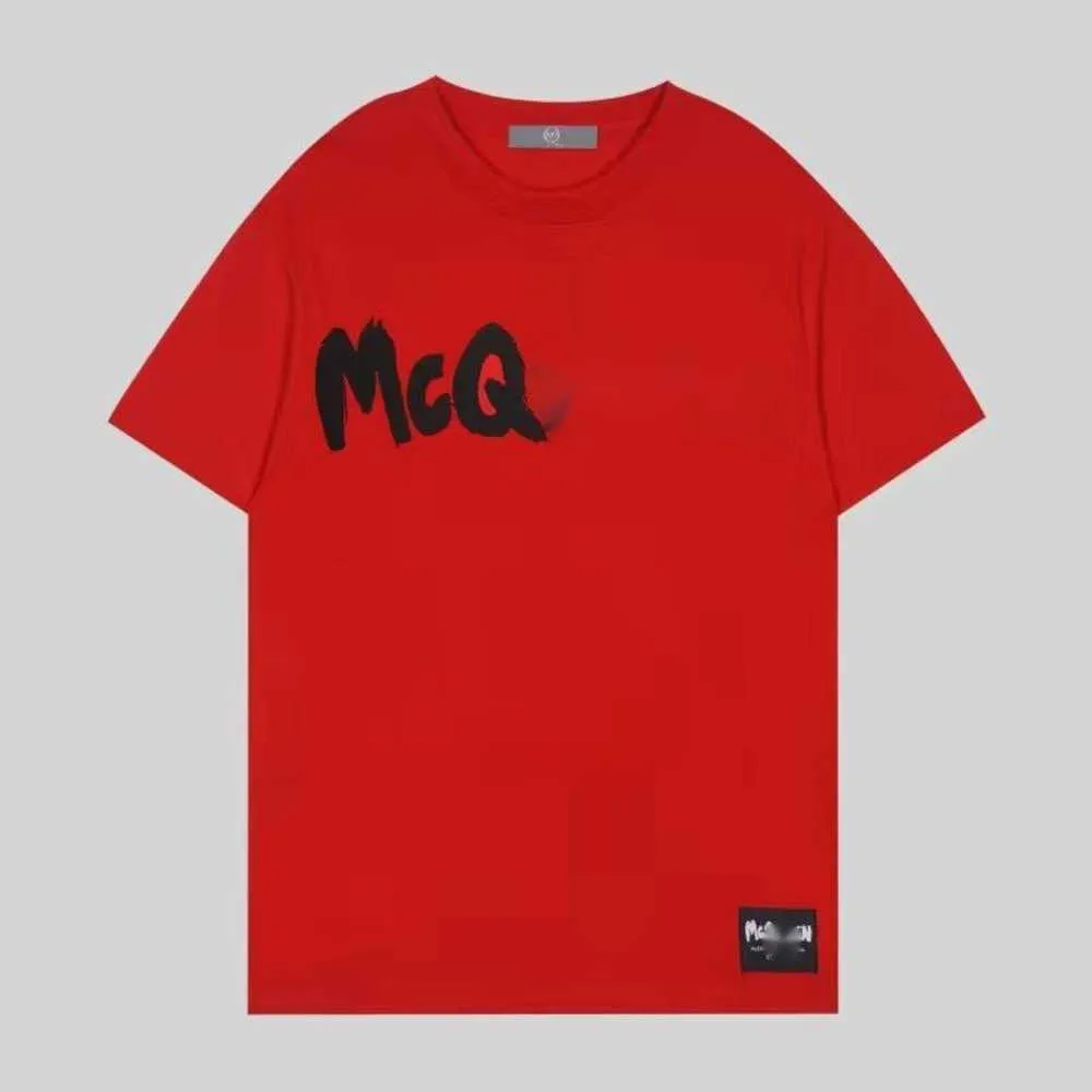 McQQs T-shirt Designer magliette Estate Uomo Donna T-shirt Moda Top Uomo Casual Lettera Camicia Luxurys Abbigliamento Street Sleeve Immagine contattami