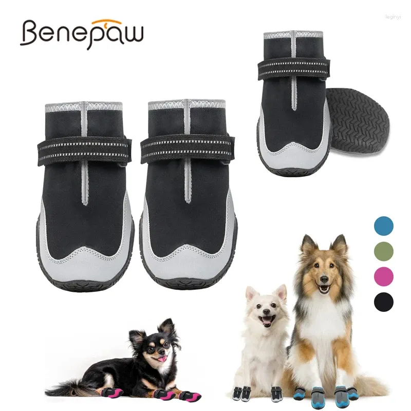 Dog Apparel Benepaw Breathable Boots Anti-Slip Outdoor Pet Shoes Adjustable Reflective Staps Puppy Booties Protector Waterproof